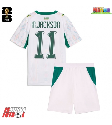 Senegal Nicolas Jackson #11 Primera Equipación Niños Mundial 2026 Manga Corta (+ Pantalones cortos)